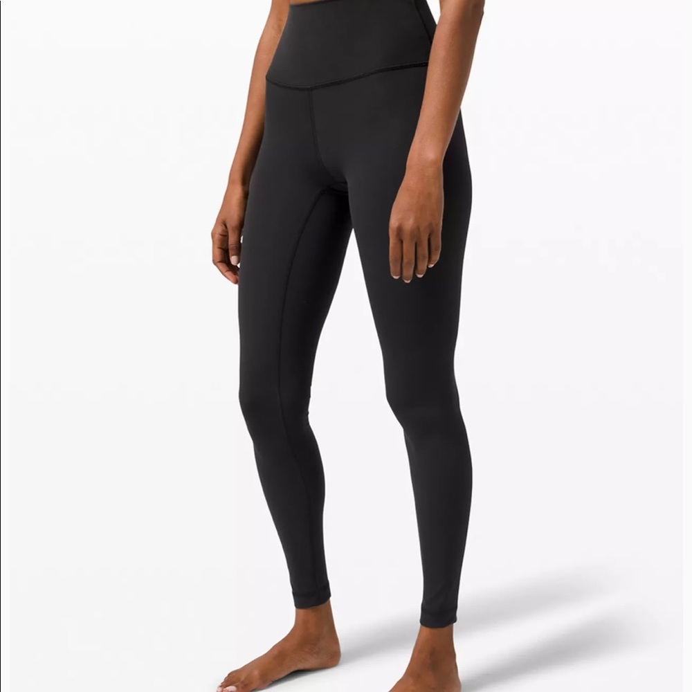 Black Lulu Lemon Wonderunder Leggings